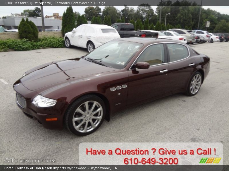 Bordeaux Pontevecchio / Beige 2008 Maserati Quattroporte