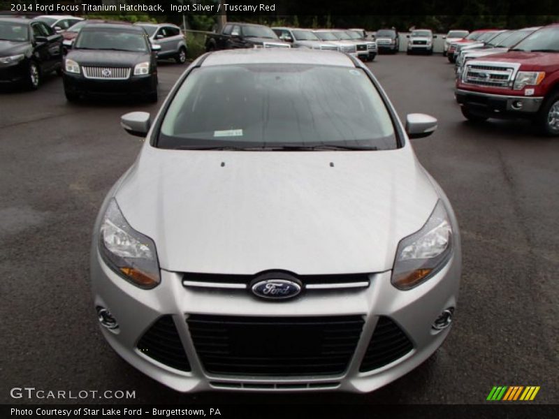 Ingot Silver / Tuscany Red 2014 Ford Focus Titanium Hatchback