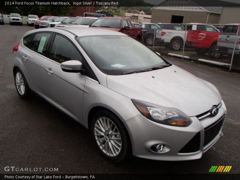 Front 3/4 View of 2014 Focus Titanium Hatchback