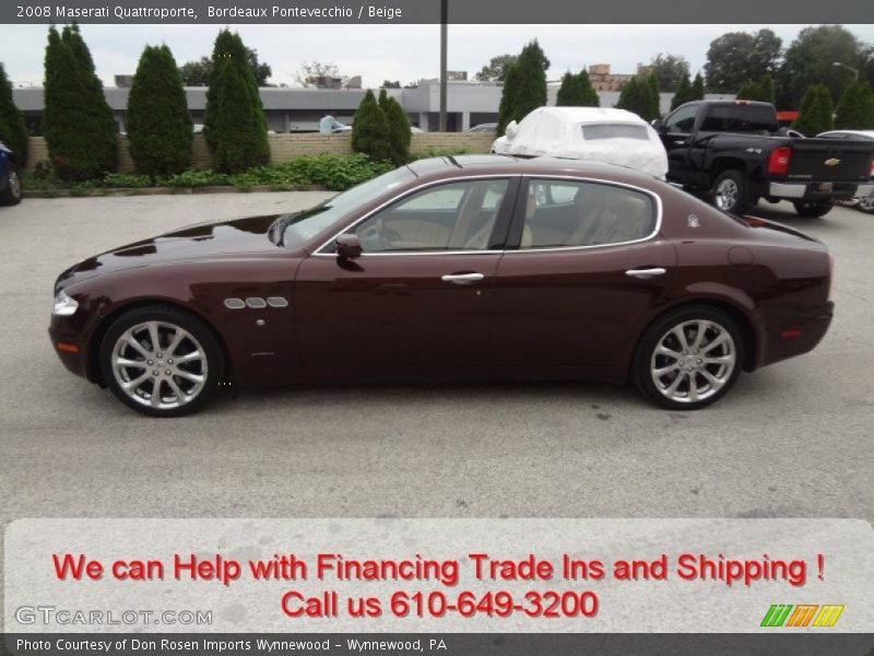 Bordeaux Pontevecchio / Beige 2008 Maserati Quattroporte