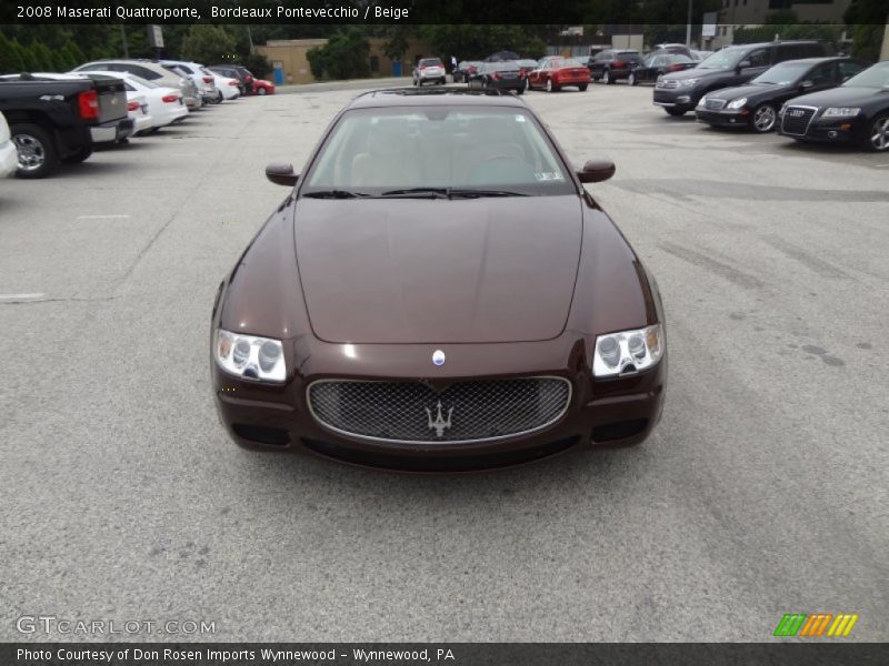 Bordeaux Pontevecchio / Beige 2008 Maserati Quattroporte