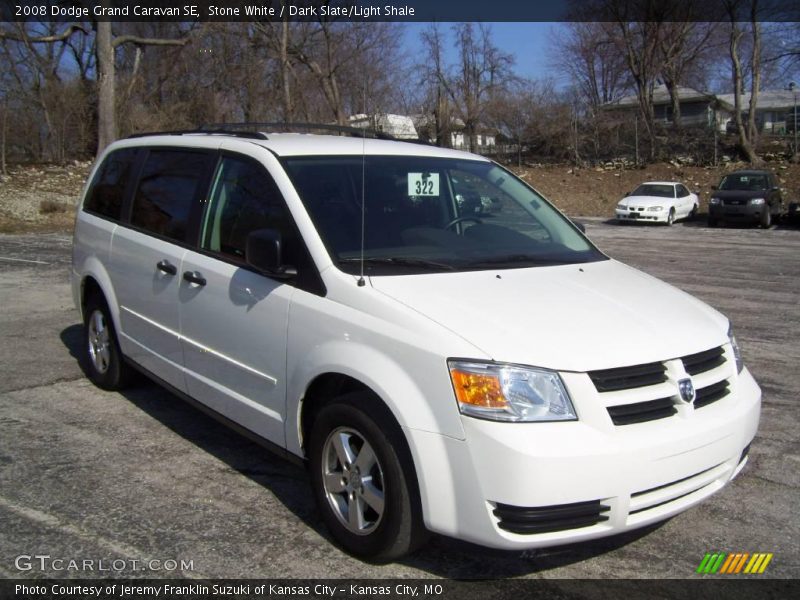Stone White / Dark Slate/Light Shale 2008 Dodge Grand Caravan SE