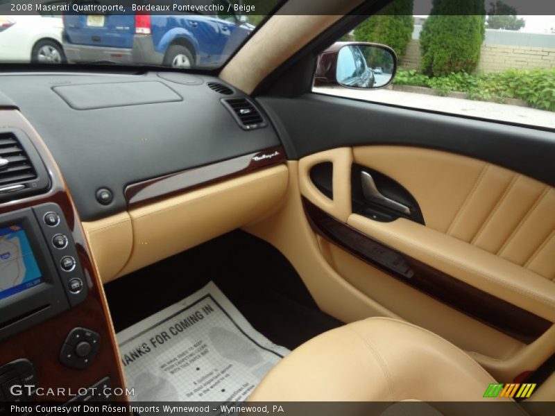 Bordeaux Pontevecchio / Beige 2008 Maserati Quattroporte
