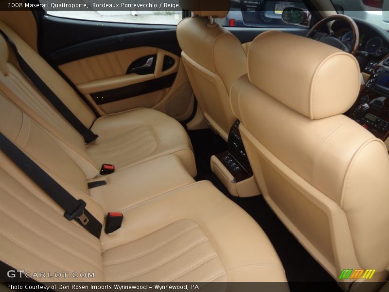 Bordeaux Pontevecchio / Beige 2008 Maserati Quattroporte