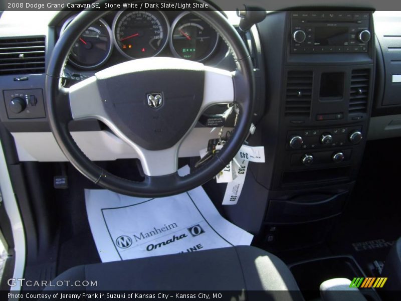 Stone White / Dark Slate/Light Shale 2008 Dodge Grand Caravan SE