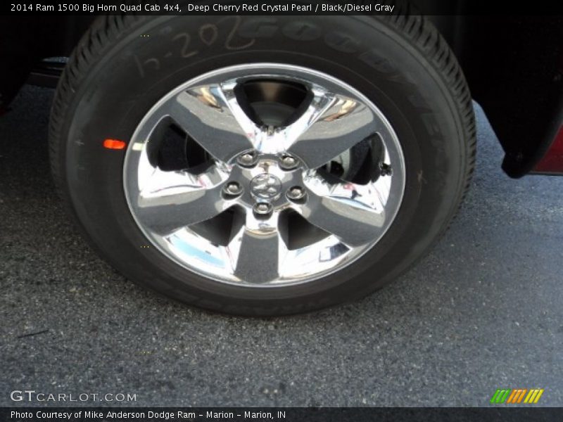 Deep Cherry Red Crystal Pearl / Black/Diesel Gray 2014 Ram 1500 Big Horn Quad Cab 4x4