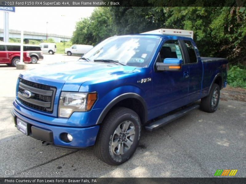 Blue Flame Metallic / Black 2013 Ford F150 FX4 SuperCab 4x4