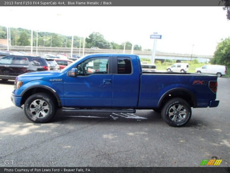 Blue Flame Metallic / Black 2013 Ford F150 FX4 SuperCab 4x4