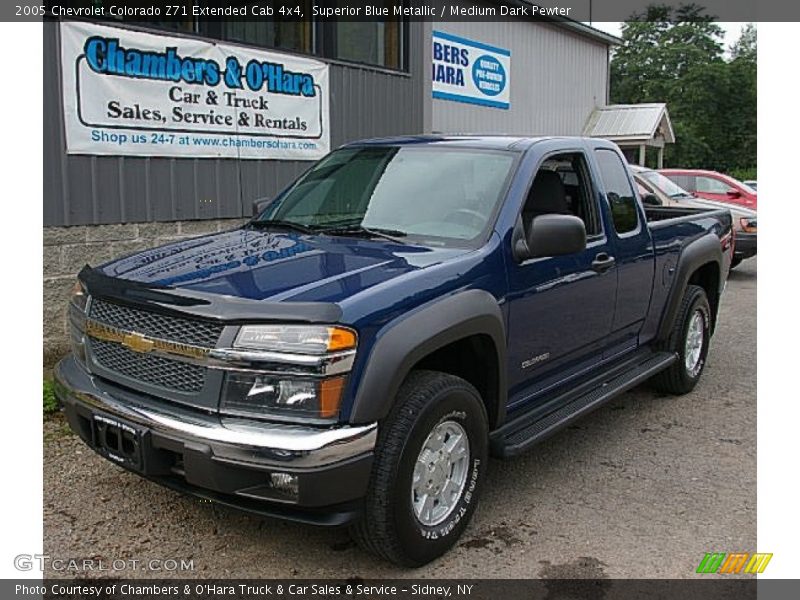Superior Blue Metallic / Medium Dark Pewter 2005 Chevrolet Colorado Z71 Extended Cab 4x4