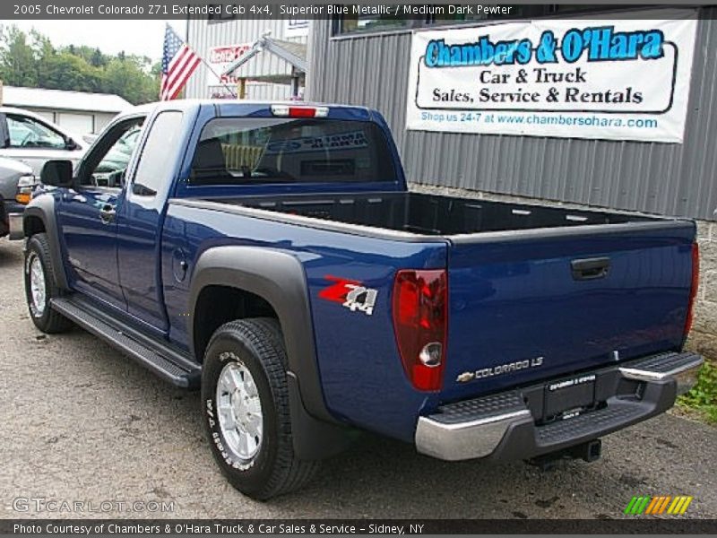 Superior Blue Metallic / Medium Dark Pewter 2005 Chevrolet Colorado Z71 Extended Cab 4x4