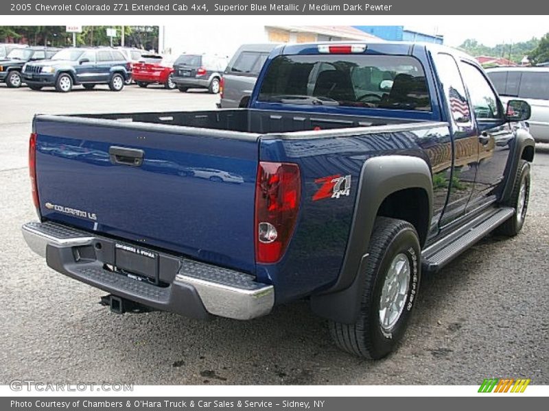 Superior Blue Metallic / Medium Dark Pewter 2005 Chevrolet Colorado Z71 Extended Cab 4x4
