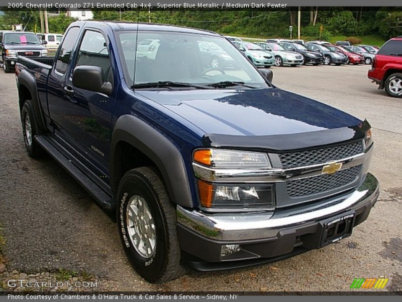 Superior Blue Metallic / Medium Dark Pewter 2005 Chevrolet Colorado Z71 Extended Cab 4x4