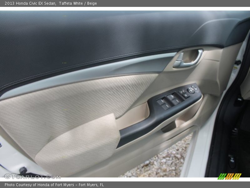 Taffeta White / Beige 2013 Honda Civic EX Sedan