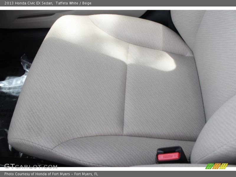 Taffeta White / Beige 2013 Honda Civic EX Sedan