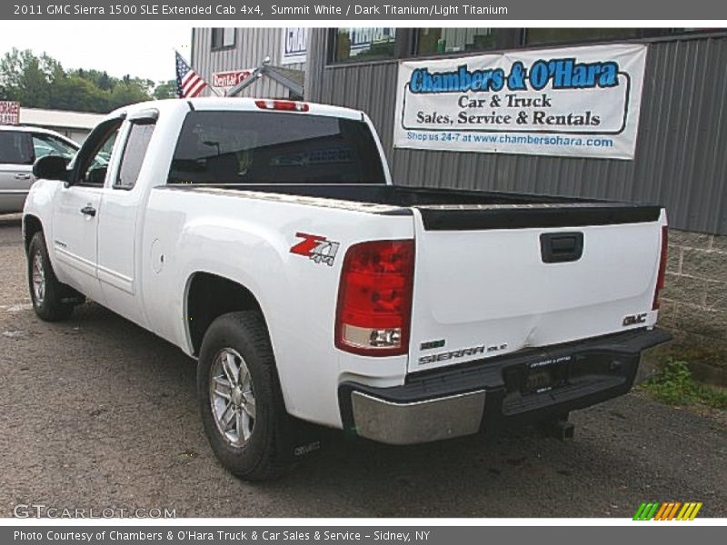 Summit White / Dark Titanium/Light Titanium 2011 GMC Sierra 1500 SLE Extended Cab 4x4