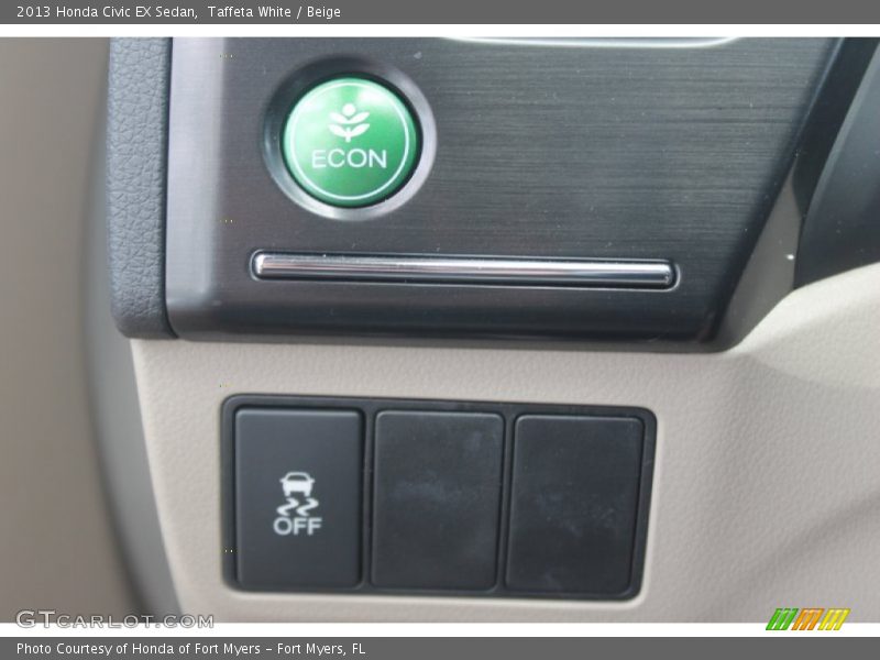 Taffeta White / Beige 2013 Honda Civic EX Sedan