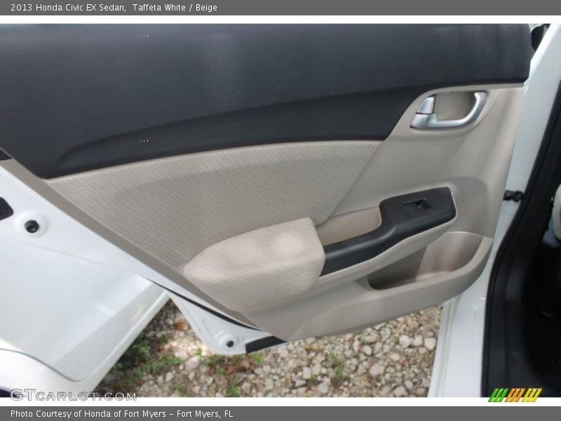 Taffeta White / Beige 2013 Honda Civic EX Sedan