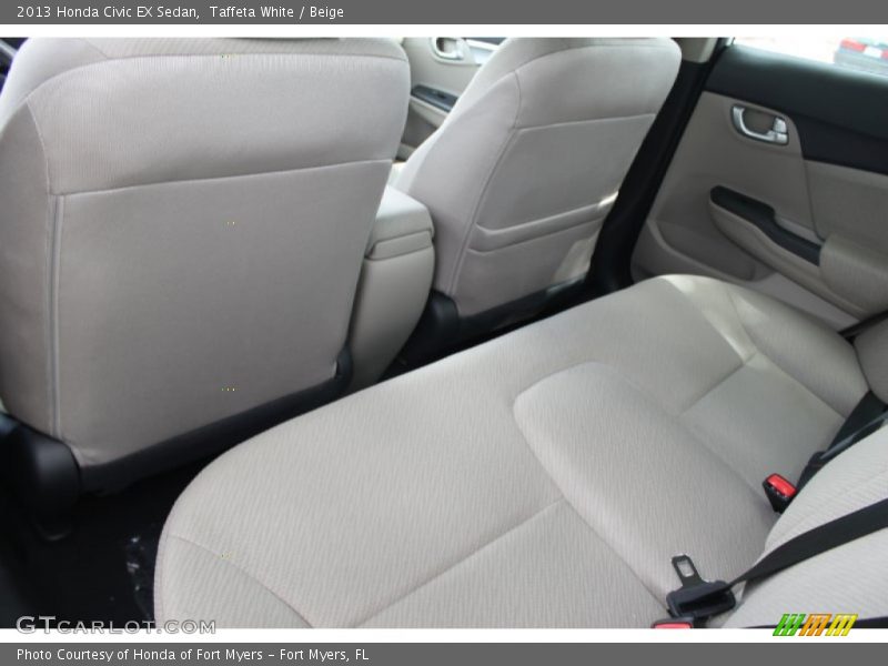Taffeta White / Beige 2013 Honda Civic EX Sedan