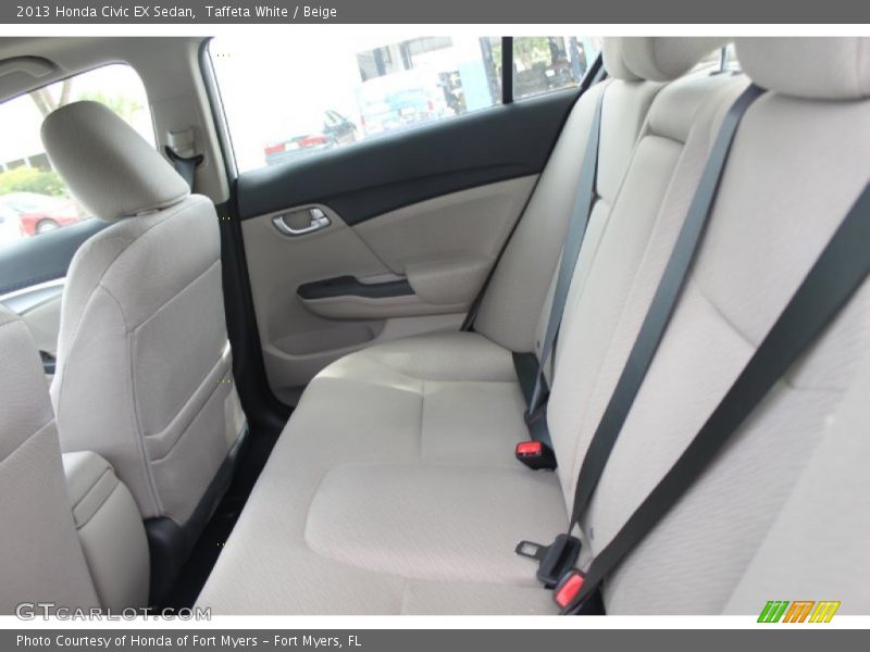 Taffeta White / Beige 2013 Honda Civic EX Sedan