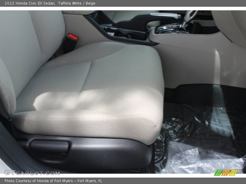 Taffeta White / Beige 2013 Honda Civic EX Sedan