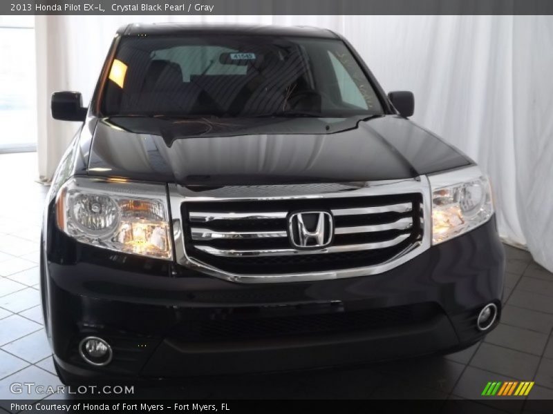 Crystal Black Pearl / Gray 2013 Honda Pilot EX-L