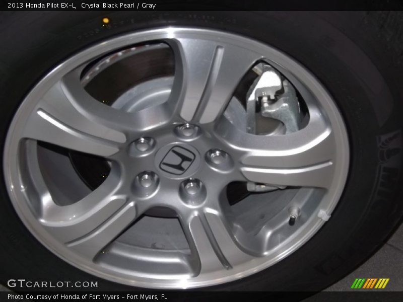 Crystal Black Pearl / Gray 2013 Honda Pilot EX-L