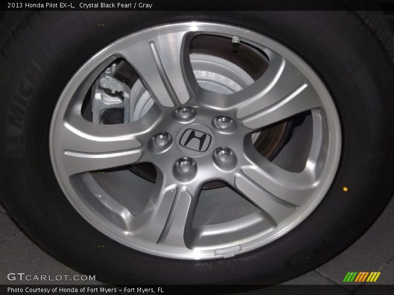 Crystal Black Pearl / Gray 2013 Honda Pilot EX-L