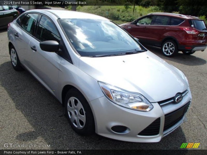 Ingot Silver / Charcoal Black 2014 Ford Focus S Sedan