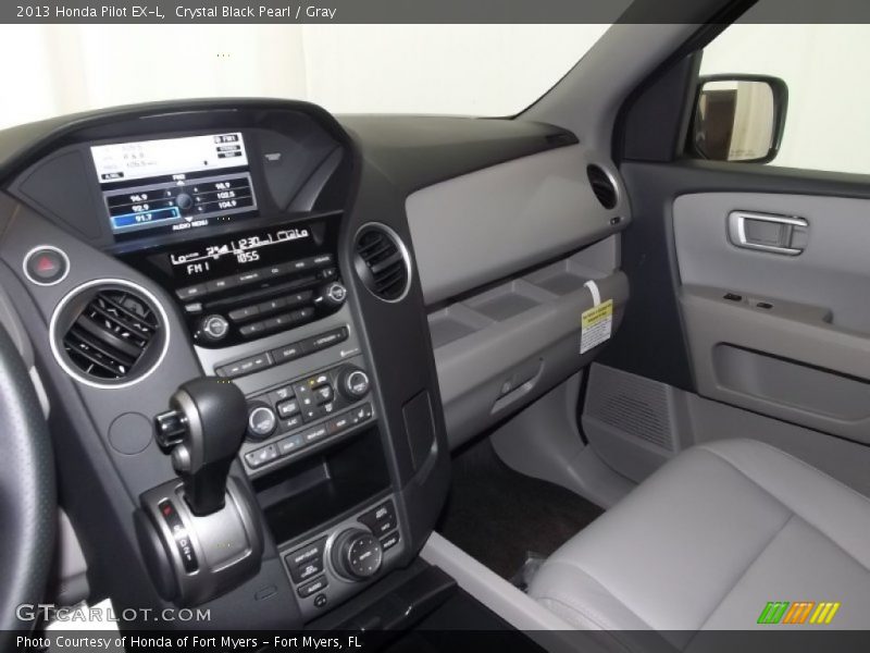 Crystal Black Pearl / Gray 2013 Honda Pilot EX-L