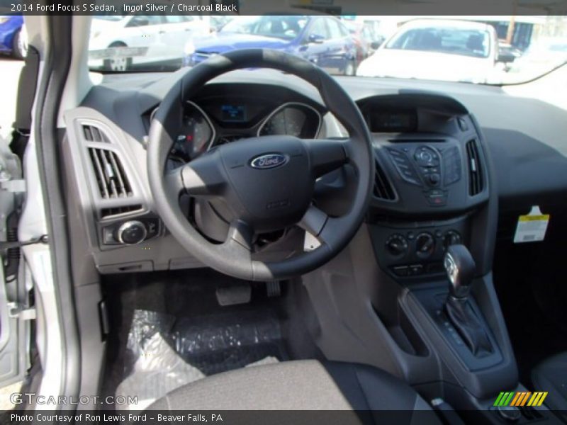 Ingot Silver / Charcoal Black 2014 Ford Focus S Sedan