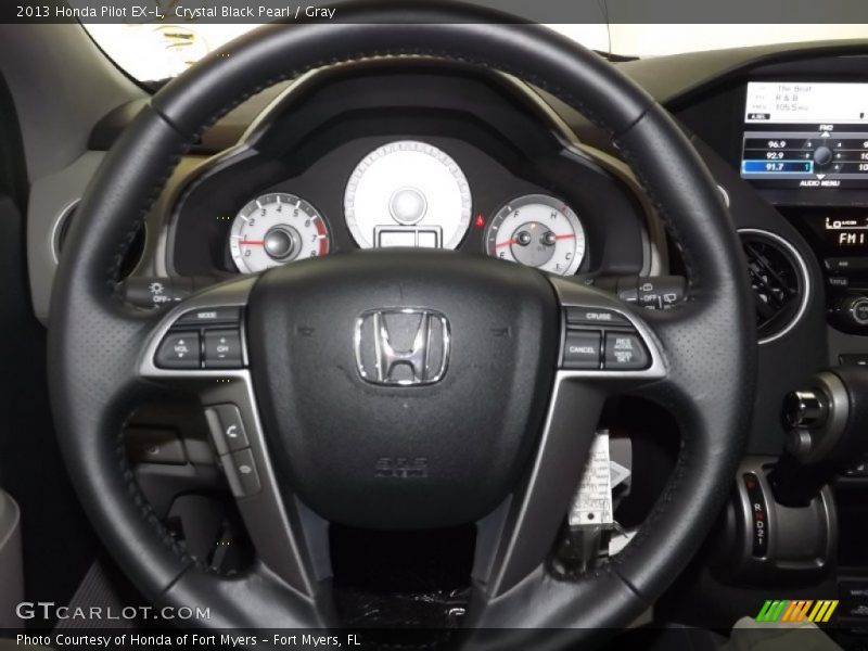 Crystal Black Pearl / Gray 2013 Honda Pilot EX-L