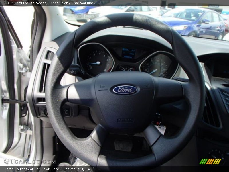 Ingot Silver / Charcoal Black 2014 Ford Focus S Sedan