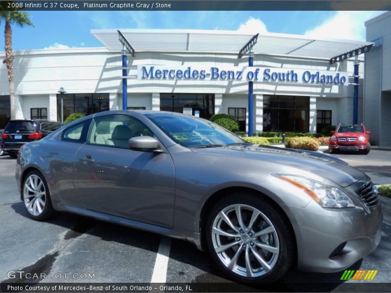 Platinum Graphite Gray / Stone 2008 Infiniti G 37 Coupe