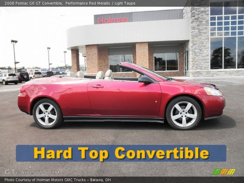 Performance Red Metallic / Light Taupe 2008 Pontiac G6 GT Convertible