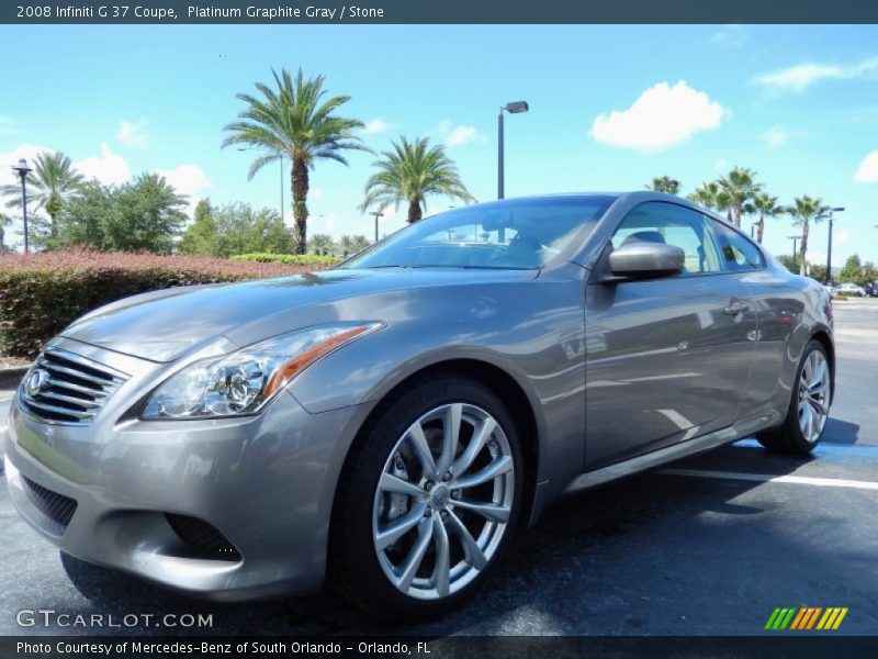 Platinum Graphite Gray / Stone 2008 Infiniti G 37 Coupe