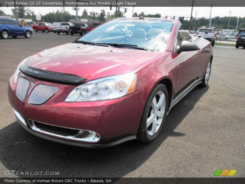 Performance Red Metallic / Light Taupe 2008 Pontiac G6 GT Convertible