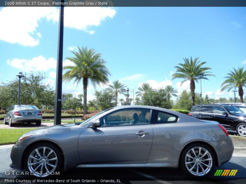 Platinum Graphite Gray / Stone 2008 Infiniti G 37 Coupe