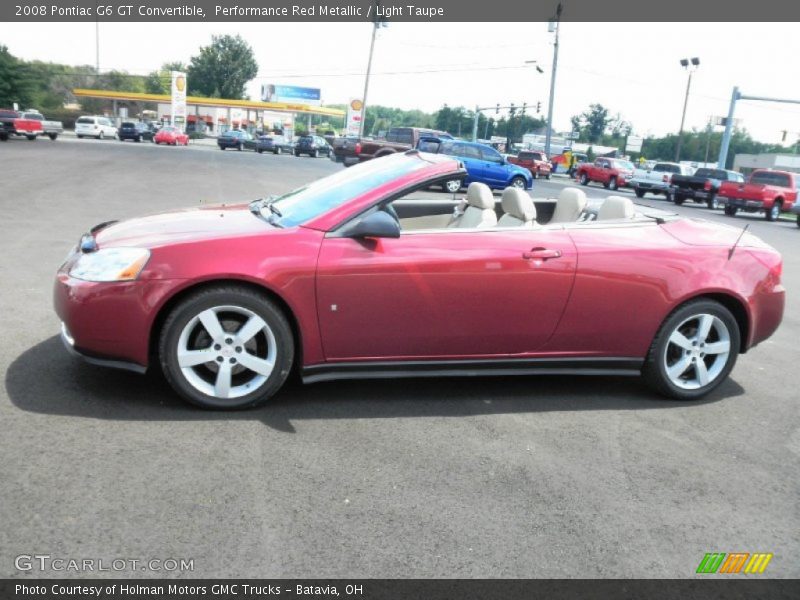 Performance Red Metallic / Light Taupe 2008 Pontiac G6 GT Convertible