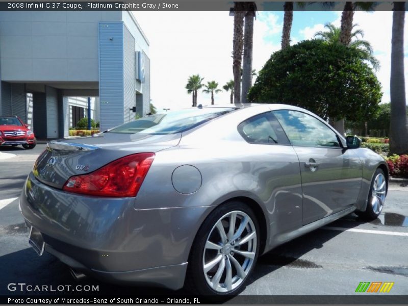 Platinum Graphite Gray / Stone 2008 Infiniti G 37 Coupe