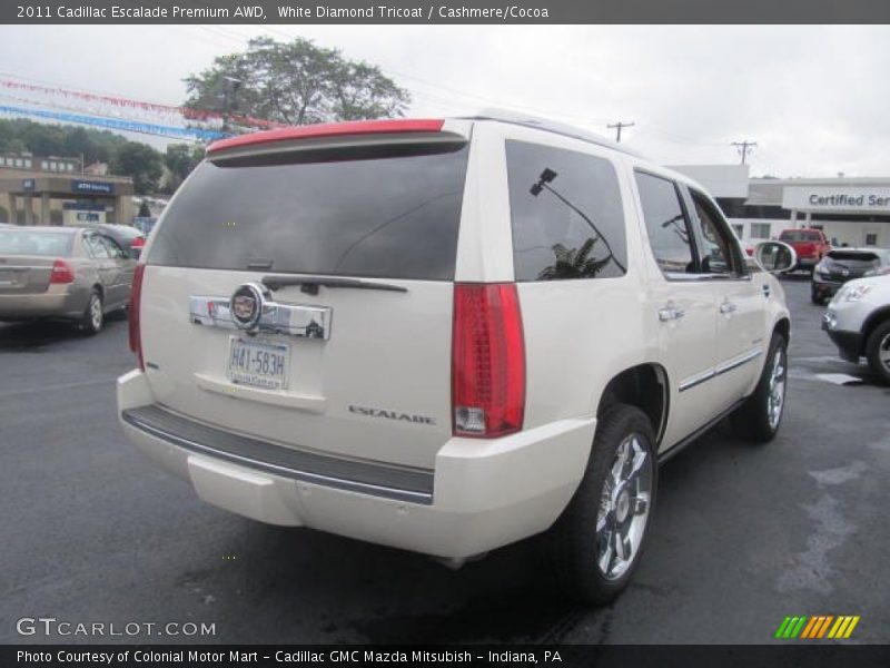 White Diamond Tricoat / Cashmere/Cocoa 2011 Cadillac Escalade Premium AWD