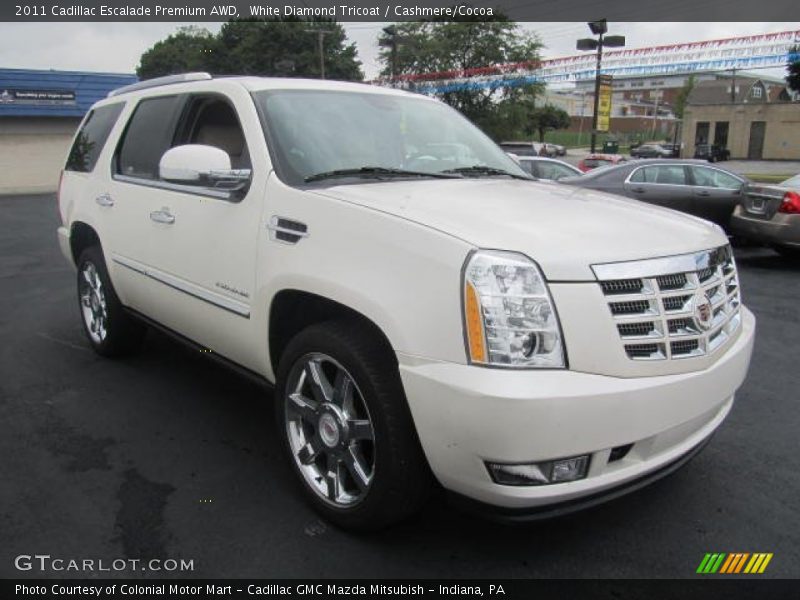 White Diamond Tricoat / Cashmere/Cocoa 2011 Cadillac Escalade Premium AWD