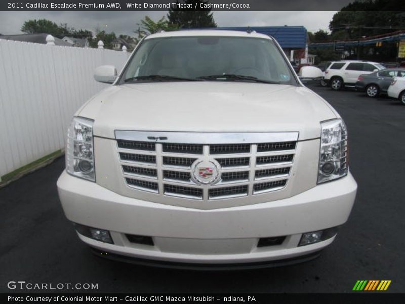 White Diamond Tricoat / Cashmere/Cocoa 2011 Cadillac Escalade Premium AWD