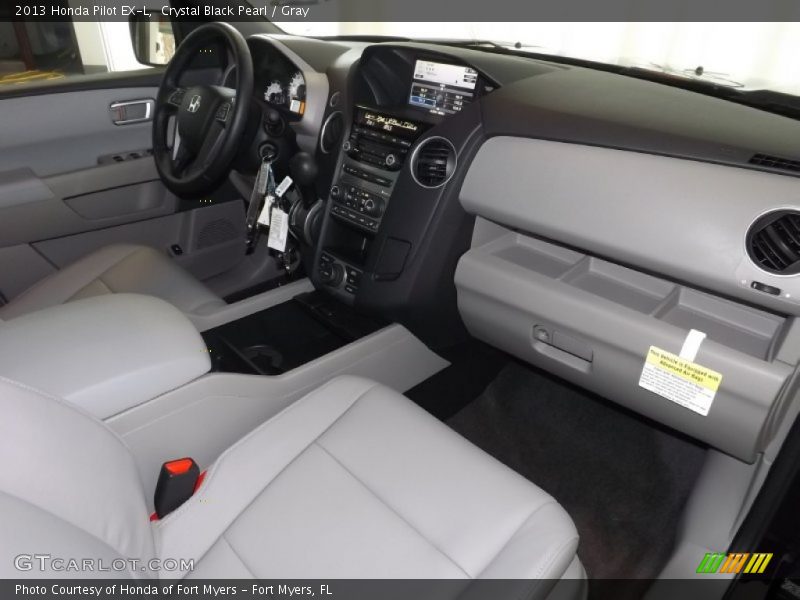 Crystal Black Pearl / Gray 2013 Honda Pilot EX-L