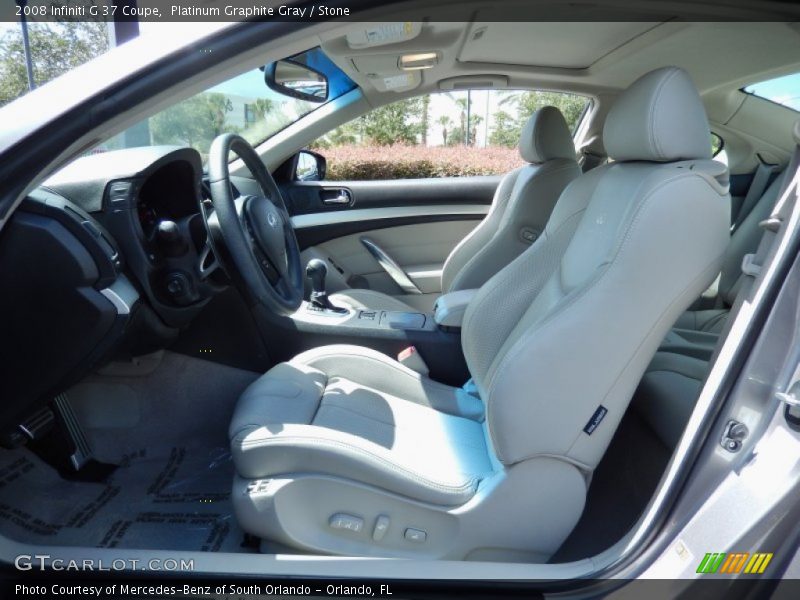 Platinum Graphite Gray / Stone 2008 Infiniti G 37 Coupe