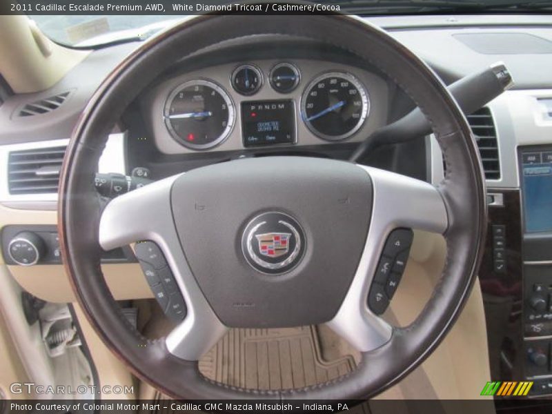 White Diamond Tricoat / Cashmere/Cocoa 2011 Cadillac Escalade Premium AWD