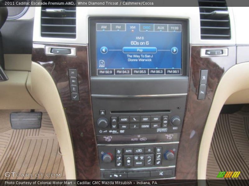 White Diamond Tricoat / Cashmere/Cocoa 2011 Cadillac Escalade Premium AWD