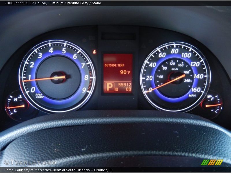 Platinum Graphite Gray / Stone 2008 Infiniti G 37 Coupe