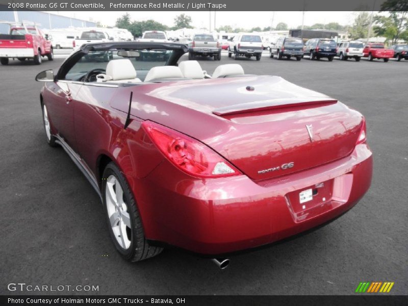 Performance Red Metallic / Light Taupe 2008 Pontiac G6 GT Convertible