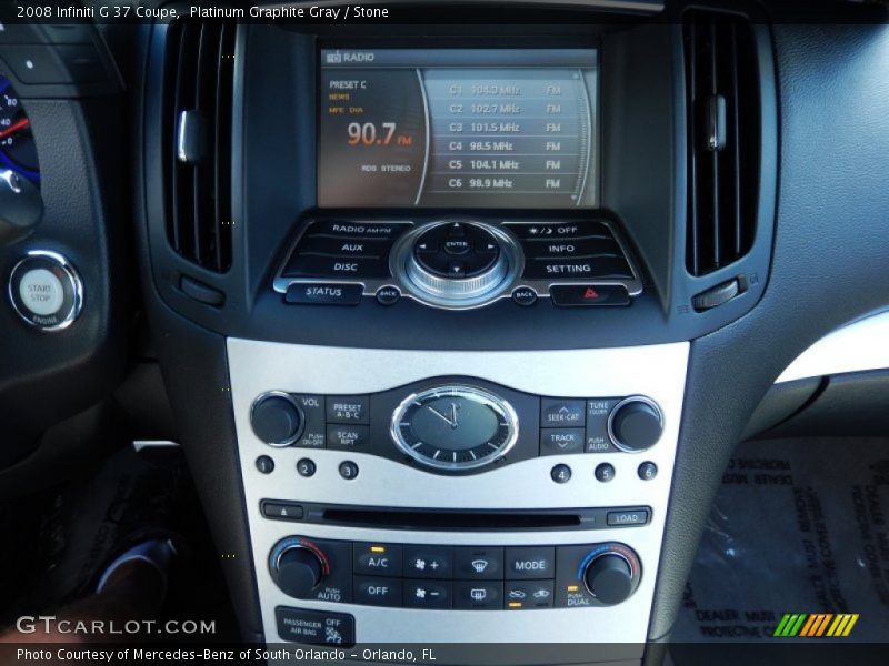 Platinum Graphite Gray / Stone 2008 Infiniti G 37 Coupe