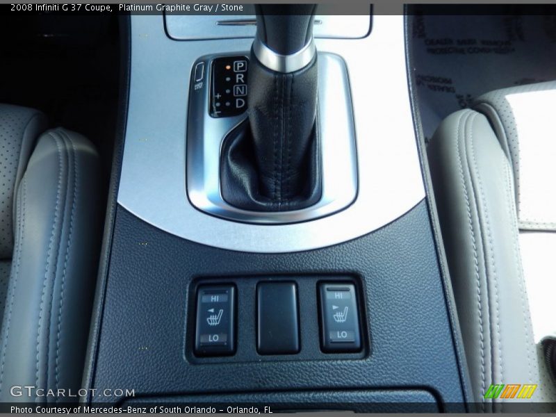 Platinum Graphite Gray / Stone 2008 Infiniti G 37 Coupe